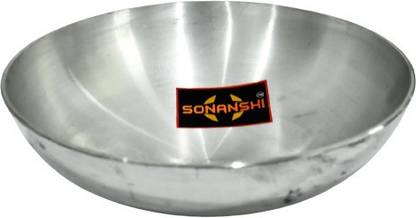 Sonanshi Aluminium Kadhai/Pan without Handle for Cooking Kadhai 30.5 cm diameter 2 L capacity