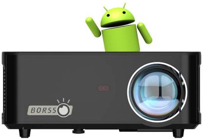 BORSSO BS30 PRO Android 9, 1080p Native Full HD, 8000 Lum, 4D Keystone, WiFi, Bluetooth (8000 lm / 1 Speaker / Wireless / Remote Controller) Projector