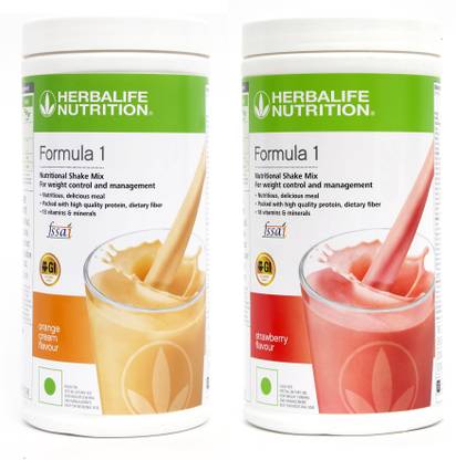 HERBALIFE FORMULA 1 ORANGE & STRAWBERRY 2 PIECES Protein Shake