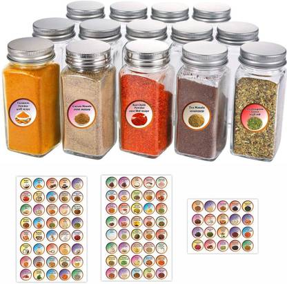 CVANU 5 cm Spice Label Waterproof-Removable Sticker for Kitchen Label Spice/Ingredient_C01 Self Adhesive Sticker