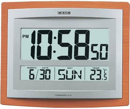 CASIO Digital 20.5 cm X 20.5 cm Wall Clock