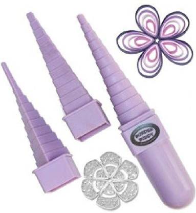 DEZIINE 4pcs Paper Craft Triangl Circle and Interchangeable Handle Quilling Creation