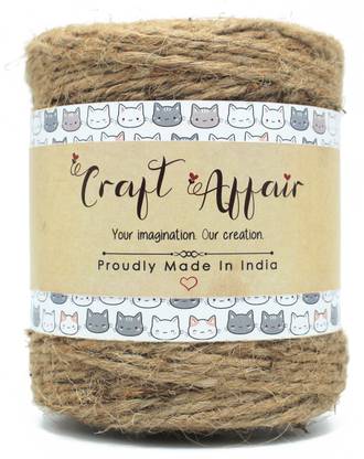 Craft Affair 200meter 3mm jute twine strong thick rope roll for Art-craft
