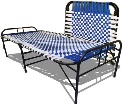 ARTEMIST Portable Single Folding Bed Metal Cot Khat for Sleeping Bed Space Saving 3X6feet Metal Single Bed