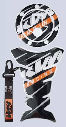 GraphixDesign KTM Tank Pad and Sticker for Duke/RC 125/200/390/250 (F) Bike Tank Pad