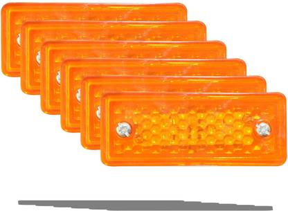 Allpartssource Pack of 6 24V LED Side Marker Lights Suitable for Trucks Trailer Buses Universal Car Fancy Lights
