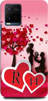 GRAFIQE Back Cover for Vivo Y21 RH, R LOVE H, H LOVE R, R LETTER, H LETTER, RH NAME