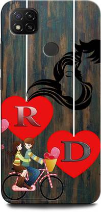 ORBIQE Back Cover for Redmi 9 Active RD, R LOVE D, D LOVE R, R LETTER, D LETTER, RD NAME