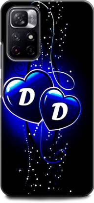 WallCraft Back Cover for REDMI Note 11T 5G D D, D LOVES D, NAME, ALPHABET, DD LOVE, HART, BLUE