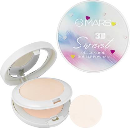 MARS 3D Sweet Oil-Control Double Compact Powder, 20g (P412-01) Compact