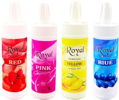 ROYAL Edible Puff Color 50 gms |Phus Phus Spray Color for Cakes Decoration |Color Dust Red, Pink, Yellow, Blue