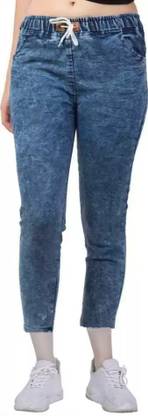 Jogger Fit Girls Dark Blue Jeans