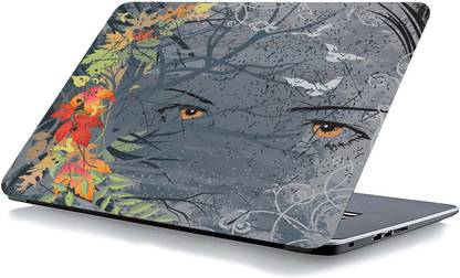 qth FLORAL LAP-3609 VINYL Reusable Laptop Skin Compatible for 15.6 inch