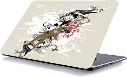 qth FLORAL LAP-3599 VINYL Laptop Decal 15.6