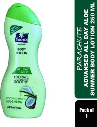 Parachute Advansed All Day Aloe Hydrate & Soothe (Coconut Milk + Aloe Vera) Body Lotion (PO1X250ML)