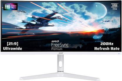 Acer Nitro 74.93 cm (29.5 inch) Curved WFHD LED Backlit VA Panel Gaming Monitor (XZ306CX)