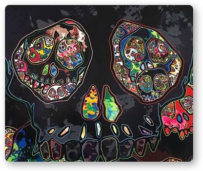 MIKKA Printed Mouse Pad Magical Skull PSY Trance Gaming Pad in Rectangular Rubber6620 Mousepad