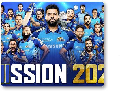 MIKKA Cricket Player Rohit Sharma Ipl Team Mouse Pad Compatible for PC Laptop Des7243 Mousepad