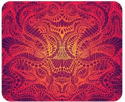 MIKKA Trippy Pattern Mouse Pad Anti Skid Designer Gaming Mouse Pad for Office Hom6708 Non Slip Base Mousepad