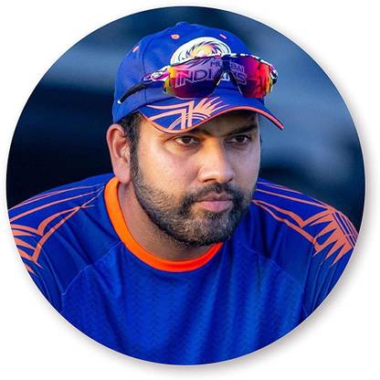 MIKKA Cricket Player Rohit Sharma Printed Mouse Pad Compatible PC Laptop Desktop 7387 Non Slip Base Mousepad