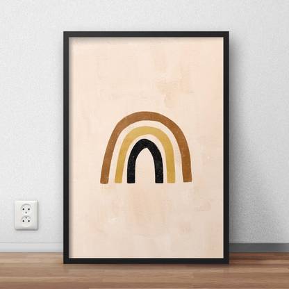 Rainbow Print, Rainbow Wall Art, Burnt Orange Rainbow Art Print, Retro Rainbow wall art, Geometric Wall Art, Rainbow Decor, abstract rainbow print, nursery art, gender neutral nursery decor, earthy colours, rainbow arch poster Fine Art Print