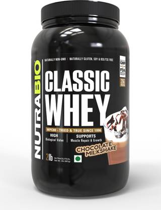 NUTRABIO Classic Whey Chocolate Milkshake_2Lb Whey Protein