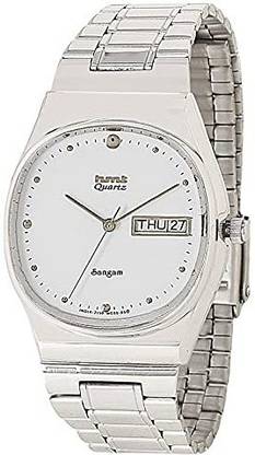 HEPOCH Screen Guard for Hmt Sangam Silver Dial Day and Date Quartz Watch for Men