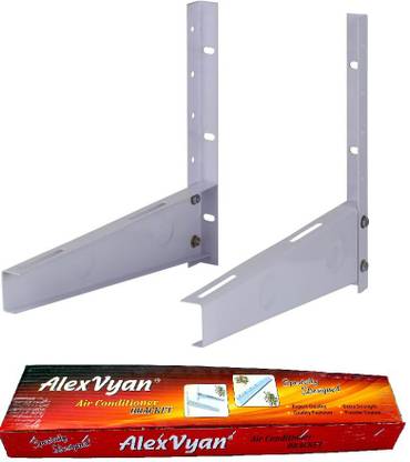 AlexVyan German Certified New Split AC Air Conditioner Outdoor Unit Wall Mounting Bracket Stand for 1 Ton, 1.1 Ton, 1.2 Ton, 1.5 Ton, 2 Ton Hitachi Voltas, LLoyd, Whirlpool, Carrier, Videocon, Daikin, Mitsubishi, LG, Samsung, Kenstar, Blue Star, Godrej, BPL, Onida, Sensui, Mitashi AC outdoor units- Iron Powder Coated 47CMx46CM Shelf Bracket