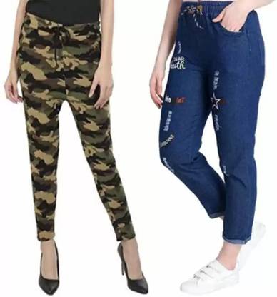 Jogger Fit Girls Multicolor Jeans