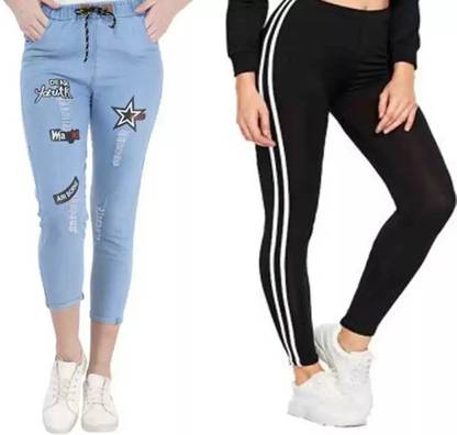 Miraksh Jogger Fit Girls Blue Jeans