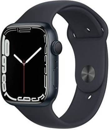 MU i-1100 WATCH SERIES7 APPL LOGO SMART WATCH (Black ,Fix Logo) Smartwatch