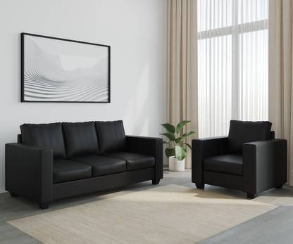WESTIDO Leatherette 3 + 1 Sofa Set