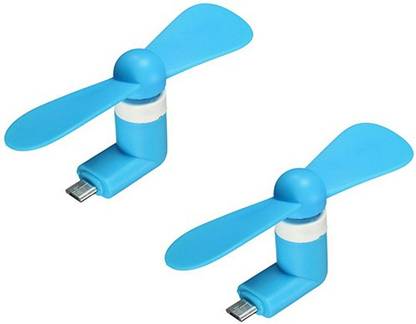 Red Champion Mini Portable USB OTG Mobile Fan for V8 Android Smartphone/Tablet Micro USB Portable OTG Fan for Android Mobile Smartphones Pack of 2 USB Fan