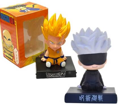 JAINSON MARTIN Combo Of Satoru Gojo Jujutsu And Dragon Ball Z Bobblehead