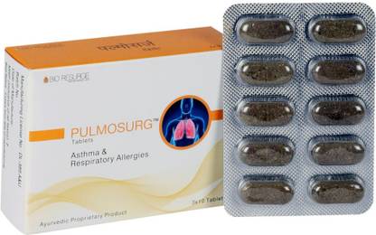 Bio Resurge Pulmosurg Tablet for Asthma and Respiratory Allergies,runny Nose,30 Tablets