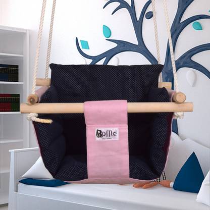 BJIK Baby Swing Hanging Cradle with 2 Pillows (6 Months to 4 Years) (Up to 25 kg) Bouncer