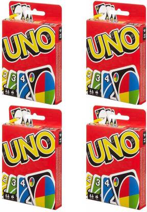 UNO Number 1 for Family Fun UNO 4 pack set