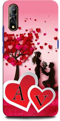 GRAFIQE Back Cover for Vivo S1 AV, A LOVE V, V LOVE A, A LETTER, V LETTER, AV NAME