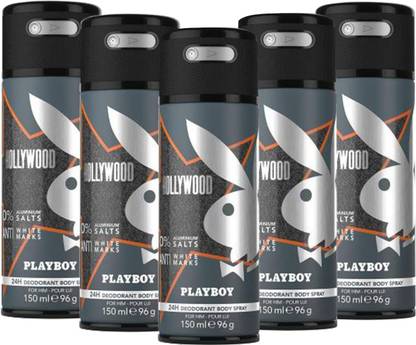 PLAYBOY Hollywood M Deodorant Spray 150ml (Pack of 5) Deodorant Spray  -  For Men