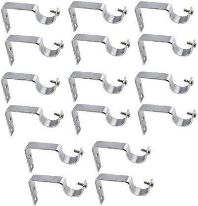 LEEZEN Architectural Hardware Silver Rod Rail Bracket Metal