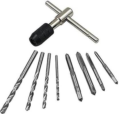 kts12 9-PIECE Settap Wrench Drill Set Hand Tapping Tools Single Sided Speed Wrench