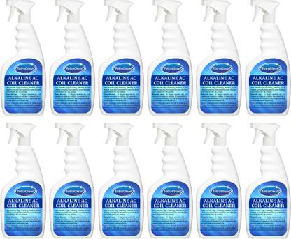 TetraClean Pack of 12 Alkaline AC Coil Cleaner|High Foaming Coil Cleaner Liquid/500mlx12 Electrical Cleaning Spray
