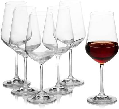 Flipkart SmartBuy (Pack of 6) Sandra Red Wine Glass Set Wine Glass