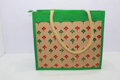 JUTE NEXT Lunch Long Handel Bag Colourful And Charismatic Handcrafted Fitted With Zipper Messenger Bag