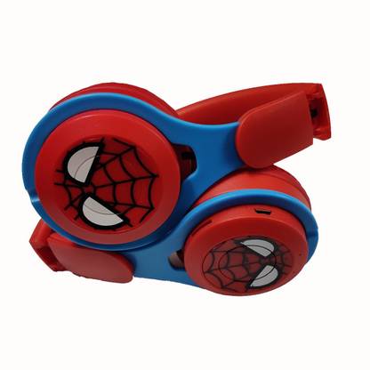 Shoppernation Cartoon Spiderman Design Wireless Bluetooth Headphones Bluetooth without Mic