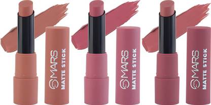 MARS 3 Peach and Nude Matte Lipstick Set to Lift Up & Light Your Mood