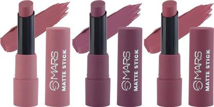 MARS 3 Plums Shades Matte Lipstick Set to Lift Up & Light Your Mood