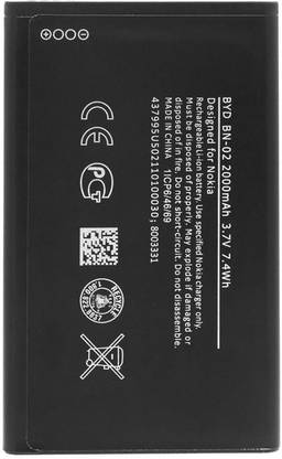 ZIZTRON Mobile Battery For  Nokia XL 4G RM-1030 RM-1042 RM 1061 BN-02 (2000mAh) with 1 Month Warranty.