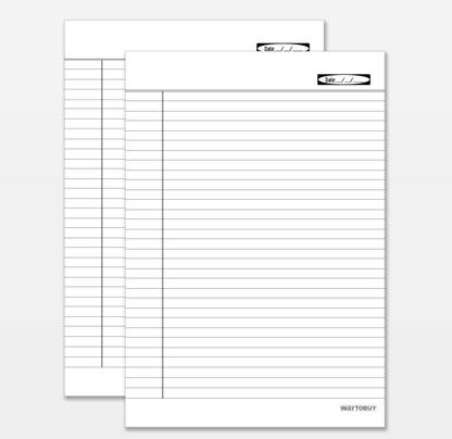 WAYTOBUY A4 50 Sheets Assignment/Project/Other Work Paper with Date for Students One Side Ruled 210x297mm 70 gsm A4 paper