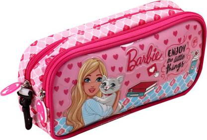 BARBIE Pouch Cartoon Characters Art Polyester Pencil Box